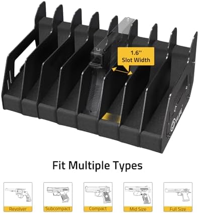 CVLIFE Pistol Rack for Gun Safe Handgun Rack Pistol Holder 8 Slots - Image 3