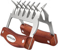 LOPE & NG Meat Handler Shredder Claws Set Of 2 - Wood Stainless Steel BBQ Pulled Pork Paws For Shredding Handing Carving Food by LOPENG