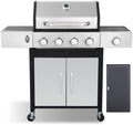 4-Burner Propane Gas Grill and Griddle Combo with Side Burner by Unknown