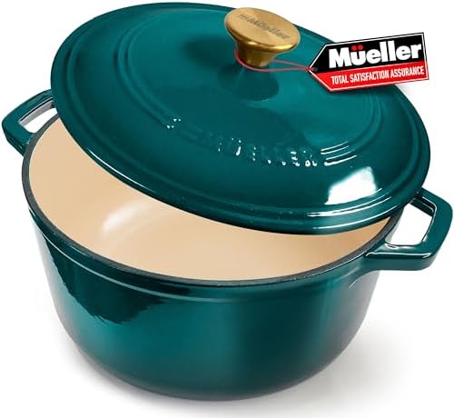 Mueller DuraCast 6 Quart Enameled Cast Iron Dutch Oven Pot with Lid by MUELLERHOME