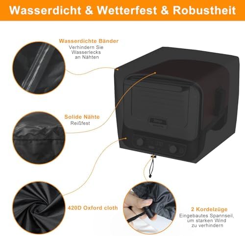 Pizza Oven Cover for Ninja OO101 Series, Waterproof Cover for Ninja Woodfire Outdoor Grill, 600D Oxford Heavy Duty & Weatherproof Dustproof-23'' Lx 18'' Wx 15.5''H - Image 5