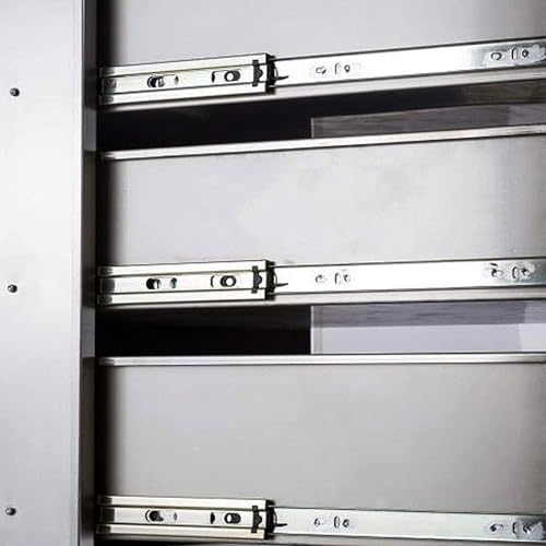 Outdoor Kitchen Drawers,18" W x 24" H x 23" D Stainless Steel BBQ Triple Drawer with Chrome Handle, Enclosed Built-in Access Drawer Flush Mount for Outdoor Kitchen,BBQ Island - Image 4