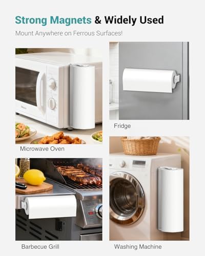 Paroto Magnetic Paper Towel Holder for Fridge, No Drilling, Stainless Steel - Image 5