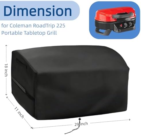 29 Inch Mini Grill Cover for Coleman Roadtrip 225 Portable Tabletop Grill - Image 2