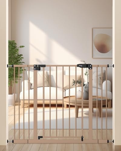 keny 29"-42.5" Baby Gate for Stairs, Auto Close Safety Dog Gate by keny