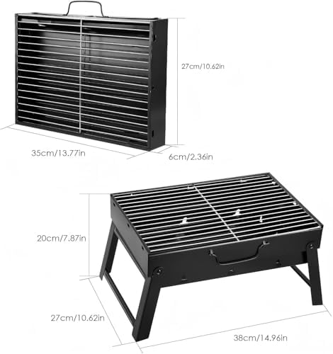 Folding Portable Barbecue Charcoal Grill - Image 4