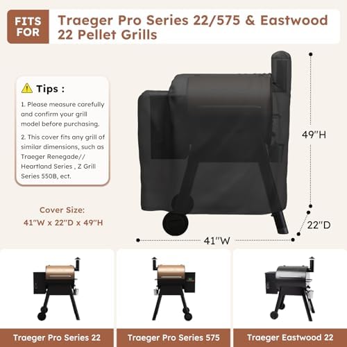 MR. COVER Grill Cover for Traeger Pro 22/575 Series, 600D Heavy Duty - Image 2