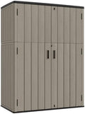 KINYING Outdoor Vertical Storage Shed,57 Cu.ft Outdoor Storage Cabinet Waterproof,Resin Sheds & Outdoor Storage Clearance for Garden,Patio,Backyard,Lockable (Brown) by KINYING
