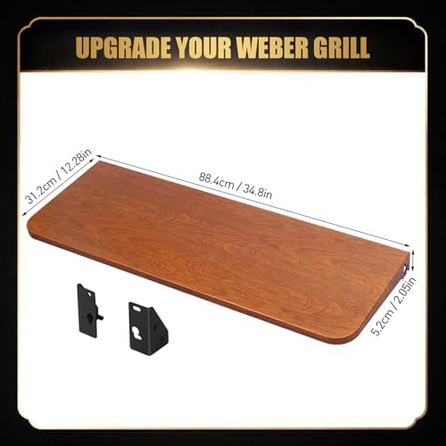 QuliMetal Foldable Front Shelf for Weber Searwood XL 600/Smoque XL - Image 2