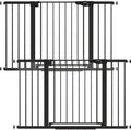 Cumbor 2-Pack 29.7-51.5 in Extra Wide Baby Gate for Stairs, Dog Gate Black by Cumbor