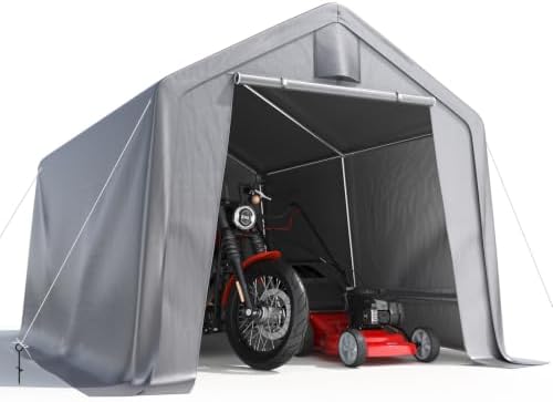 Quictent 8x8FT Storage Shelter Portable Shed with Roll-Up Door&Mesh Vents by QUICTENT