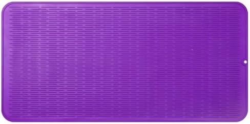 MicoYang Silicone Dish Drying Mat for Multiple Usage,Easy clean,Eco-friendly,Heat-resistant Silicone Mat for Kitchen Counter or Sink,Refrigerator or Drawer Liner Purple 5XL 36inches x 18inches by MicoYang