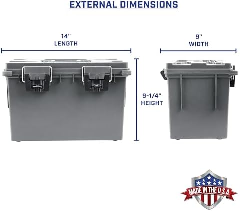Sheffield XL Ammo Box Made in USA, Stackable Lockable Ammo Storage Box - Image 4