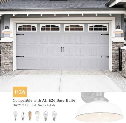 Outdoor Barn Lights, Rustic Outdoor Wall Sconces, Farmhouse Exterior Wall Mount Lights, Vintage Indoor Wall Lighting Fixtures, Industrial Lantern Lamps for Porch, Garage, Patio, Shed - Image 4