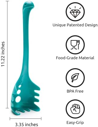 OTOTO Papa Nessie Pasta Server, Spaghetti Spoon - Food Grade & BPA Free Pasta Spoon Server - Dishwasher Safe & Heat Resistant Spaghetti Server, Pasta Fork 11.22x3.35x2.17 in - Image 2
