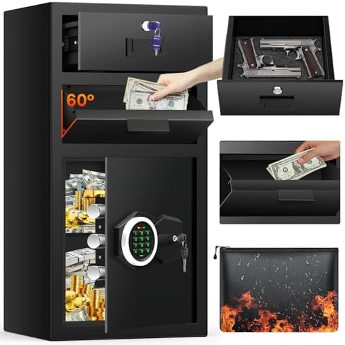 7.5 Cub Drop Safe for Business, Depository Safe with Quick Place Drop Slot by Sanfnz