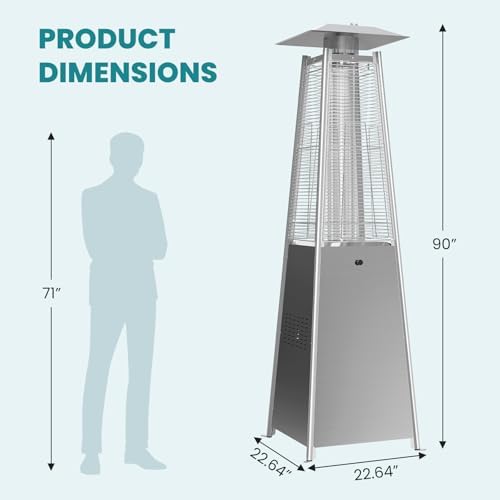 OLIXIS 42000 BTU Pyramid Patio Heater, Outdoor Heater - Image 6