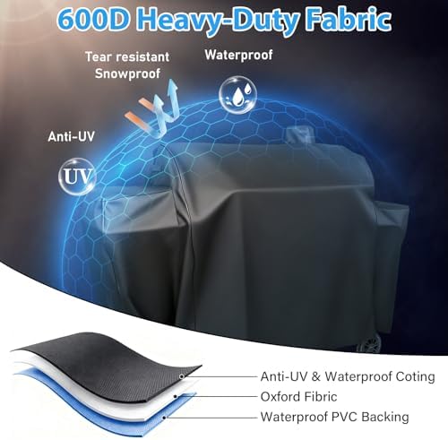 Utheer Grill Cover for Pit Boss PB1230 Combo Grill, 600D Waterproof - Image 6