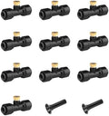 Connector Black 10PCS, Mister Nozzle Replacement Kit for Homenote,Lekit,Bonviee,lifeegrn, 10 Pcs Outside Brass Mist Nozzles & Tees for 1/4'' Hose, Outdoor Water Misting Cooling System, Pation Misting by POCKETPANDA