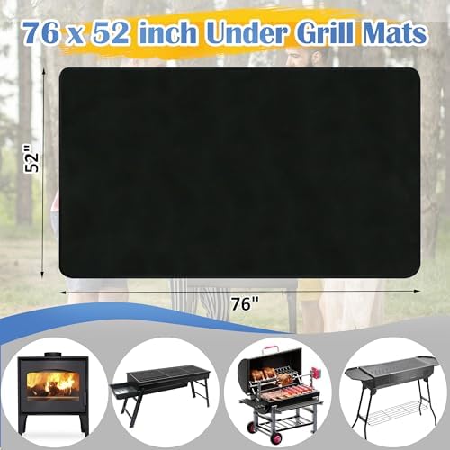 Ogrmar 76 x 52 Inch Under Grill Mats for Outdoor Grill Deck Protector - Image 2