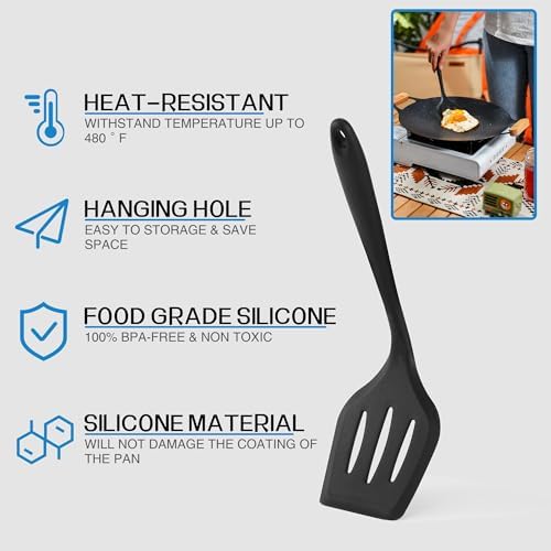 Wesqunie Silicone Cooking Utensils Set, Cookware Set for Outdoor Camping - Image 2