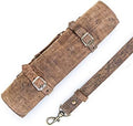 Angus Stoke Knife Roll Bag Genuine Leather – knife case for Chefs 7 slots – Leather Knife with handle and strap Frank (Brown-Antique) by AngusStoke