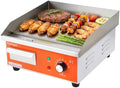 15" Stainless Steel Electric Countertop Griddle,110V 1500W Adjustable Temperature Control Smokeless Non-Stick Teppanyaki Grill for Resturant, Indoor, Kitchen,Outdoor, Camping, Commercial (15.3 In) by Panacula
