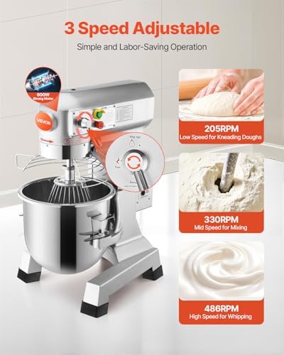 Happybuy 15Qt Commercial Food Mixer Timing Function 600W Commercial Mixer - Image 3