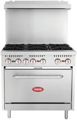 Kratos 36" Commercial Gas Range & Oven, 6 Burners and Full Size Oven - Image 2