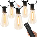 YOYONACY 100 FT Outdoor String Lights for Outside, IP65 Waterproof ST38 LED Shatterproof Bulbs, Dimmable & Timable, 3 Light Modes, Hanging Patio Edison Lights for Porch Backyard Cafe Bistro by YOYONACY