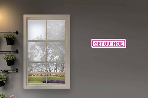 Get Out Hoe Metal Sign 4x16in Funny Retro Plaque for Yard Bathroom Garage Bar Kitchen Decor Cool Room Accessories - Image 4