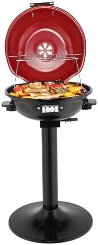 Electric BBQ Grill 1600W, Red - Image 2