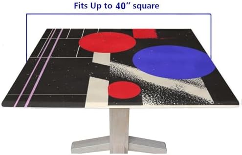 Card Table Tablecloth, Modern Minimalism Pattern Printed on Polyester Farmhouse Kitchen Table Cover, Suitable for Home Dining Camping BBQ, Fit for 40" x 40" Square Tables - Image 5