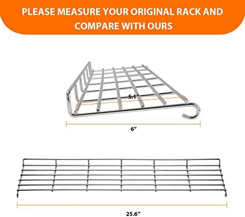 CANDANA Warming Rack for Weber Genesis II 300 Series Gas Grill Replacement Parts 66044 Stainless Steel Grid GS4 E310 E315 E330 E335 S310 S335 Heavy Duty Accessories - Image 2