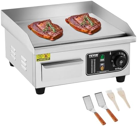 VEVOR Commercial Electric Griddle, 14", Countertop Flat Top Griddle by VEVOR