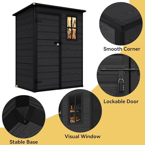 DWVO 5x3 FT Outdoor Storage Shed with Reinforced Floor & Window - Image 4