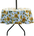 SUQ I OME Outdoor Tablecloth, Sunflower, 60'' Round with Zipper by SUQIOME