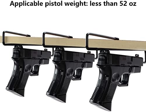 Adoreal 10 PCS Gun Rack, Pistol Rack for Gun Safe Shelf or Stack On Gun Cabinet, Gun Safe Accessory, Handgun Hanger Pistol Organizer for Display, Gifts for Hunters - Image 3