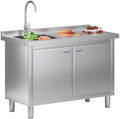 Jocisland 48-Inch Stainless Steel Utility Sink Cabinet with Faucet by Jocisland