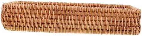 MAGICLULU 3pcs Rattan Bread Basket Bread Storage Woven Baskets Seagrass Picnic Serving Wicker Organizer Small Sundries Organizer Rattan - Image 6