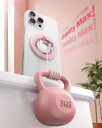 andobil [2026 3rd Gen Stability] Magnetic Phone Ring Grip for MagSafe, Pink - Image 2