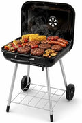 17.5-Inch Charcoal Kettle Grill with Wheels, 302 Sq In Grate by Unknown