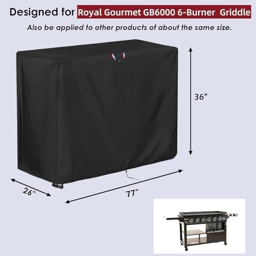 Grill Cover for Royal-Gourme-t GB6000 Propane Gas Griddle - Image 2