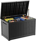 PatioZen 281 Gallon Large Resin Deck Box, Lockable Outdoor Storage Box for Patio Cushions Storage Furniture,Garden Tools, Pool Supplies, Weatherproof and UV Resistant (Black) by OutdoorLivingPerfected