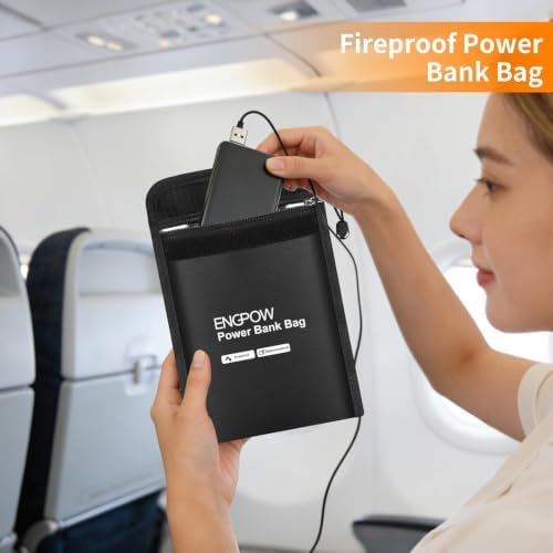 ENGPOW Fireproof Organizer Travel Safe Bag, Portable Electronic Carry Case - Image 6