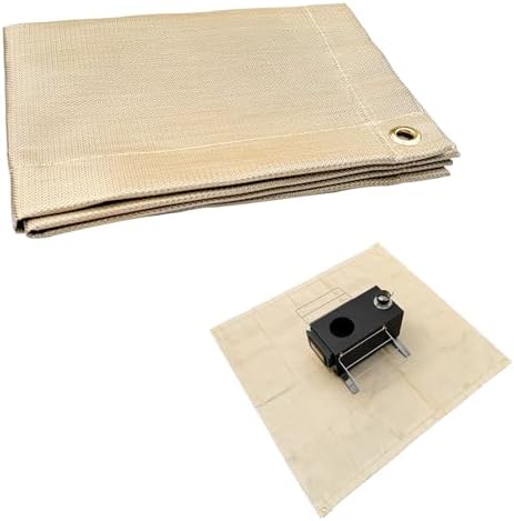 SoloWilder Fire Pit Mat 40" Wood Stove Under Grill Mat (940°F Safety) for Deck BBQ Fireproof Floor Tent Campsite Insulation Protection by SoloWilder