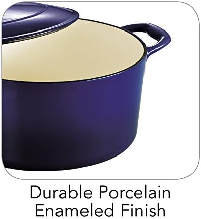 Tramontina Bestow Enameled Cast Iron 5.5-Qt Round Dutch Oven Pot with Lid - Image 4