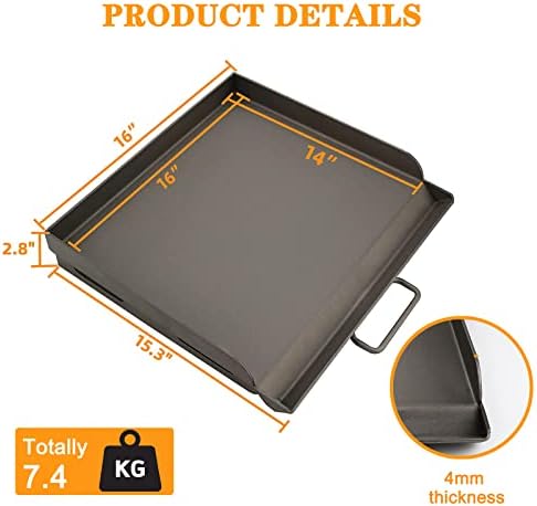 Uniflasy Fry Griddle for Camp Chef Stoves, 14" x 16" Flat Top Plate - Image 2