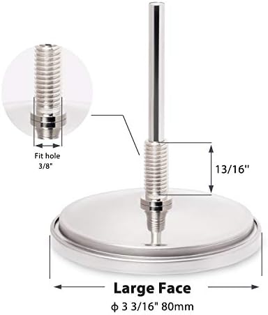 3 3/16 Inch BBQ Temperature Gauge for Smoker Wood Charcoal Pit - Image 2