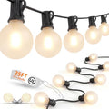 LED Outdoor String Lights 25Ft G40 Frosted White Globe Patio Lights Waterproof with 27 Shatterproof LED Bulbs, Hanging Outdoor Christmas Decorations Lights for Backyard Bistro Wedding Party Garden by Goothy